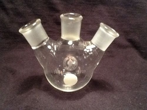 Ace Glass 50ml Angled 3-Neck Round Bottom Flask 14/20 Joints