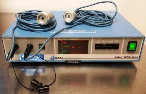 Dyonics Endoscopy Dyocam 650 Video Camera Console with 2 Dyocam 650 Camera Heads