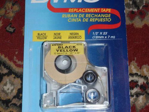 DYMO D1Replacement Tape PN: 45118 Black Print on Yellow Tape