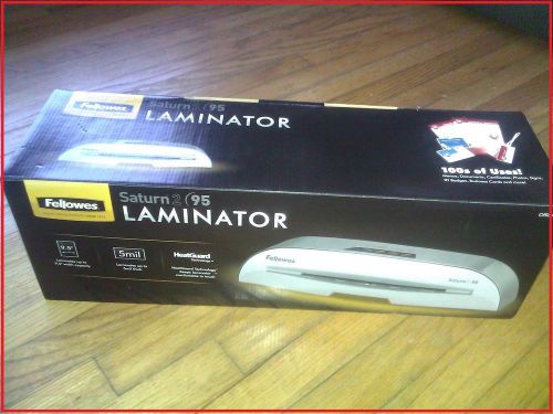 New fellowes saturn 2 (95 thermal &amp; cold 9.5&#034; laminator) w/ starter kit samples for sale