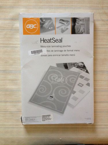 Gbc 3200598 heatseal menu-size laminating pouches 5mil 100 pack for sale