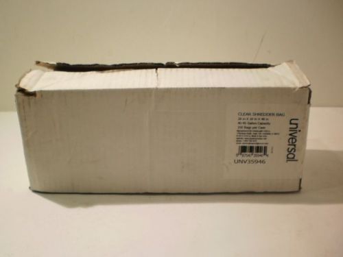 Clear shredder bags, 26w x 18d x 48h, (box 100 bags) for sale