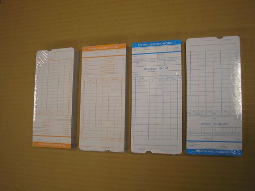 100 weekly Monthly Time Clock Cards Attendance Payroll Recorder Timecard