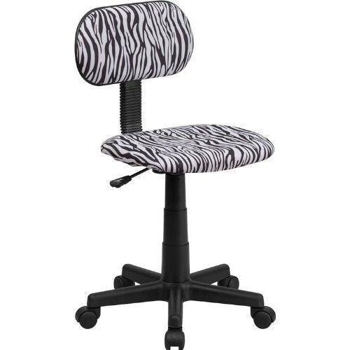 Computer Office Desk Chair Adjustable Black White Zebra Home Bedroom Work Swivel