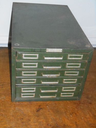 Vintage Steel Flat File Cabinet Kardex Steelmaster Type 6 Drawer Industrial