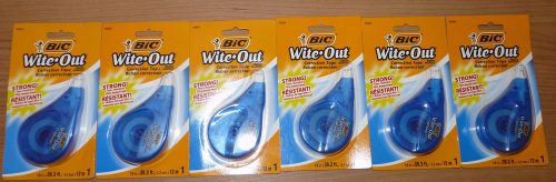6 BIC Wite-Out EZcorrect Correction Tape 1/6 in x 39.3 ft each NEW