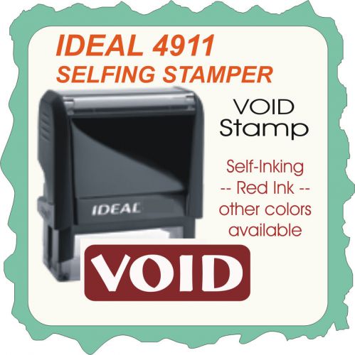 VOID, Custom Made Self Inking Rubber Stamp 4911 Red Ink