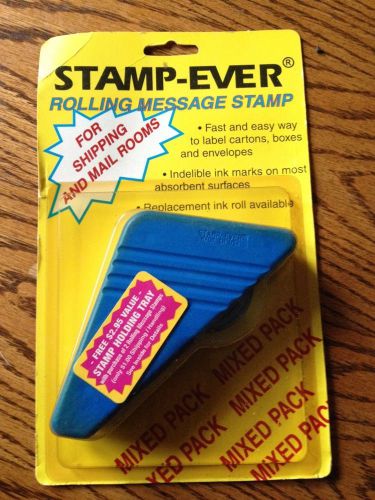STAMP - EVER Pre-Inked Rolling Stamp - MIXED PACK -Message Stamp Red