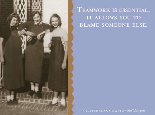 &#034;Teamwork is Essential&#034; Shannon Martin sticky notes Stationery Paper, New, retro