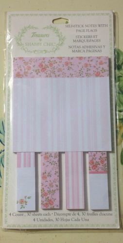 New Shabby Chic Self Stick Post It Notes &amp; Page Flags NIP