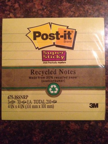 Post It Notes 4x4 Lined 3 Pack