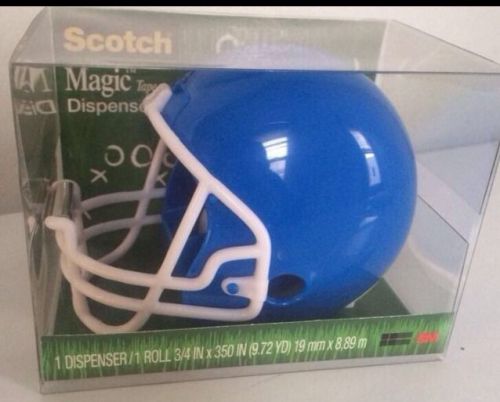 Scotch BLUE Football Helmet shaped Magic Tape Dispenser Great Valentine&#039;s Gift