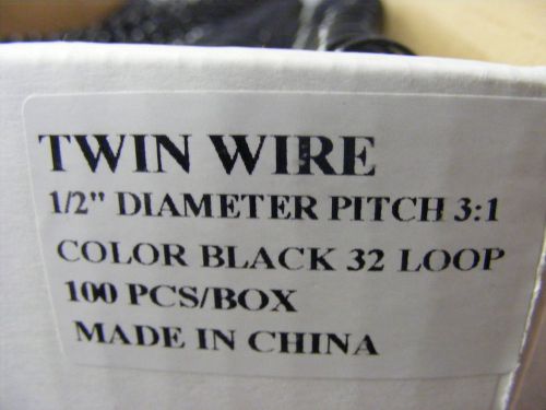 80 COUNT--1/2&#034; Twin Loop Wire O 3:1 Wire Binding Supplies 32 Loop-**NEW**