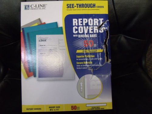 C-LINE PRODUCTS INC REPORT COVERS W/BINDING BARS BOX OF 50 NO.32557