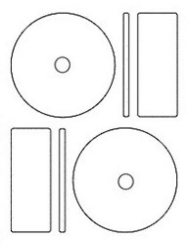 200 4.656&#034; CD / DVD Labels Memorex compatible Full Face