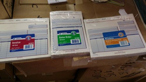 100ea pkg Adams sales orders, Invoices, and Packing Slips with Metal Storage Box
