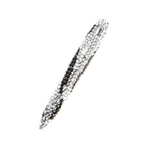 New zebra crystal rhinestone gemstone roller ball pen for sale