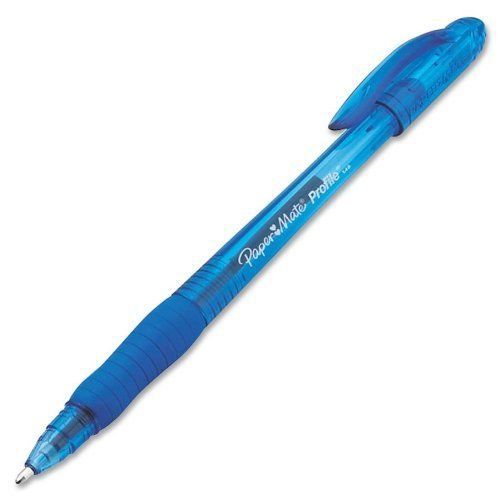 Paper Mate 70602 Profile Stick Ballpoint Pens, Blue, 12-Pack New