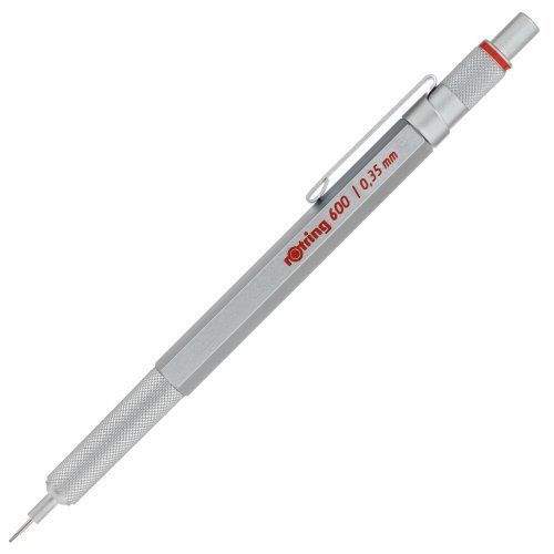 New Rotring Mechanical Pencil Drawing 600 / 0.3mm Silver 502613 For Drafting