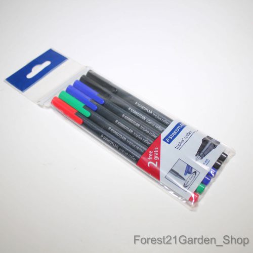 x6 Staedtler Triplus Roller 0.3mm 4 Colored Pen - 6 Pcs