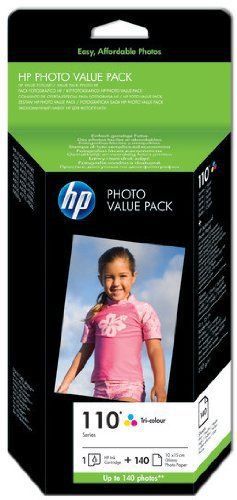 NEW Q8898AE HP Original 110 Series Photo Value Pack (Colour Ink Cartridge and 14