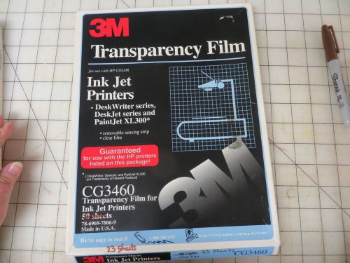 3M TRANSPARENCY FILM CG3460 - 23 sheets, Partial Box