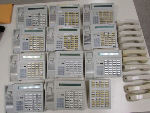 Lot of 12 Tadiran Coral DKT-2321 DKT-2320 DKT-2121 DPEM Ash Color Telephones