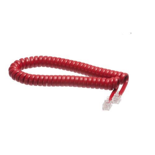 3 Pack 6 Foot Cherry Red Telephone Handset Curly Cord Compatible with All Phones