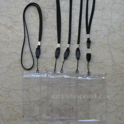 5 x ( strap lanyard &amp; business id card badge holder d ) two two two for sale