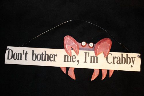(4)pcs, don&#039;t bother me, funny office sign, crabby person,crab, crabby, sign for sale