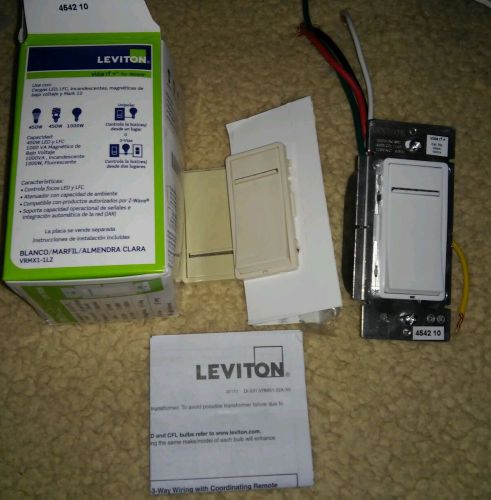 Leviton VRMX1-1LZ 1000W Vizia RF ZWave Universal Magnetic Low Voltage Dimmer, W.