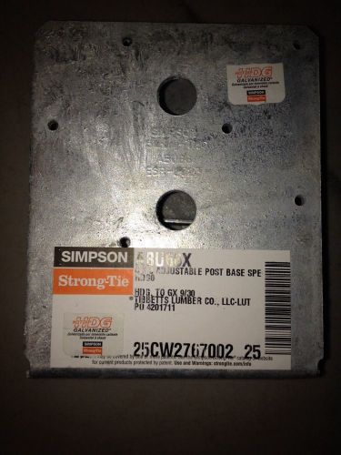 New simpson strong tie hot dipped galvanized 6 x 6 post anchor connector abu66x for sale