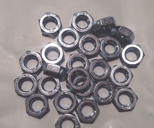 24 pack hex jam nut left hand reverse thread 5/16-24 qty 24 zink chromate for sale