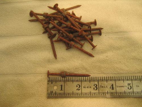METAL ROOFING RING SHANK NAILS 2&#034; WITH RUBBER WASHERS - 11 LBS. - RED