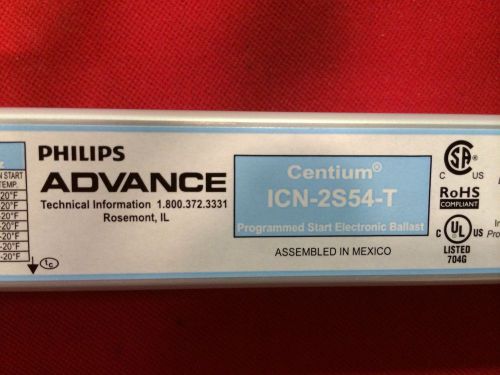 NEW Philips Advance Elec Ballast T5 120/277 Centium ICN 2S54 T