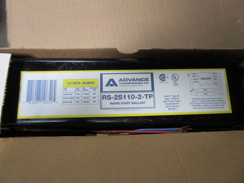Advance RS2S110TP Rapid Start Ballast for (2) F96T12HO Lamp NEW!!! Free Shipping