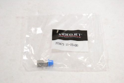 NEW VIDEOJET 203473 THREADED CONNECTOR TUBE STAINLESS FITTING 1/8IN B319043
