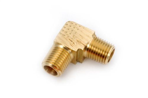 Anderson metals 06130 brass pipe fitting, 90 degree barstock elbow, 1/4&#034; npt for sale