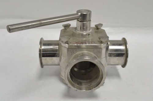 NEW TRI CLOVER SANITARY MANUAL 3 WAY STAINLESS 2.83 IN CONTROL VALVE B268028
