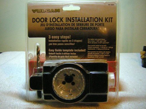 VULCAN DOOR LOCK INSTALLATION KIT, 781-3231,DEM.  L 8&#034; X W 7&#034; X H 2&#034;, COLOR BRN