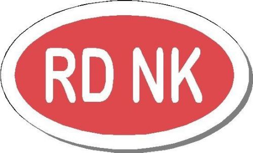 RD NK   Hard Hat Decal / Helmet Sticker Funny Label Joke Gag Toolbox