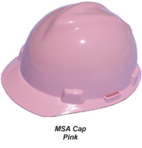 New msa v-gard cap hardhat with swing suspension pink for sale