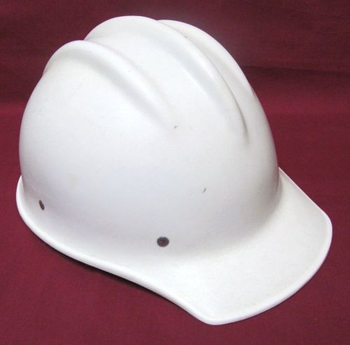 Vtg Bullard 502 WHITE Fiberglass Hard Boiled Hard Hat
