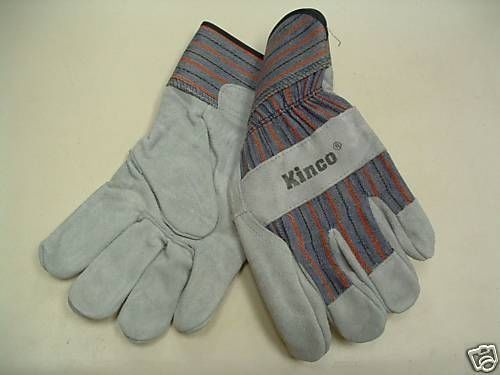 3 Pair of Kinco Cowhide Leather Palm Glove Size Med, Style #1500-M