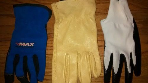 Four Left Hand gloves, all nee, leather work, non slip, performance glove...