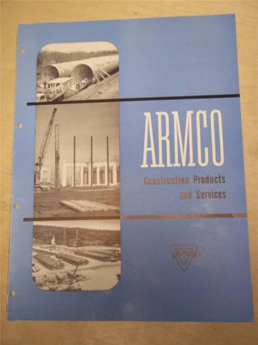Vtg ARMCO Drainage &amp; Metal Products Catalog~Construction Plates/Pipes/Buildings