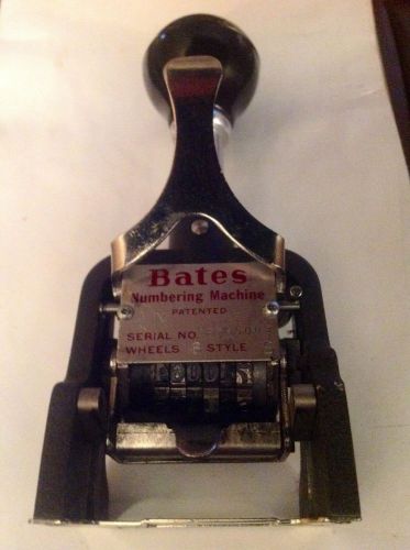 Bates Numbering Machine Serial 8265003, Wheel  6,  Style E