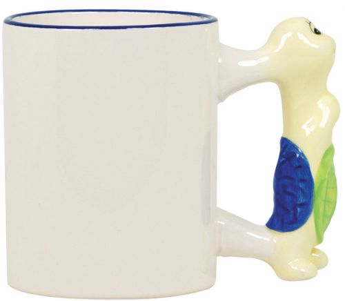 Overstock Sale! 11 oz Sublimation Ceramic Mugs with Turtle Animal Handle Theme!