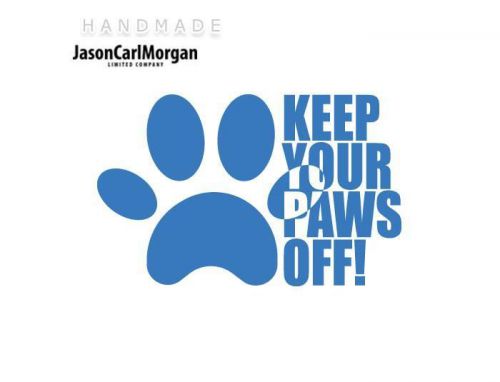 JCM® Iron On Applique Decal, Dog Paws Sky Blue