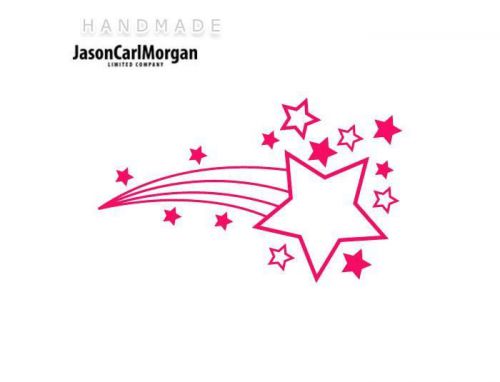 JCM® Iron On Applique Decal, Shooting Star Neon Pink